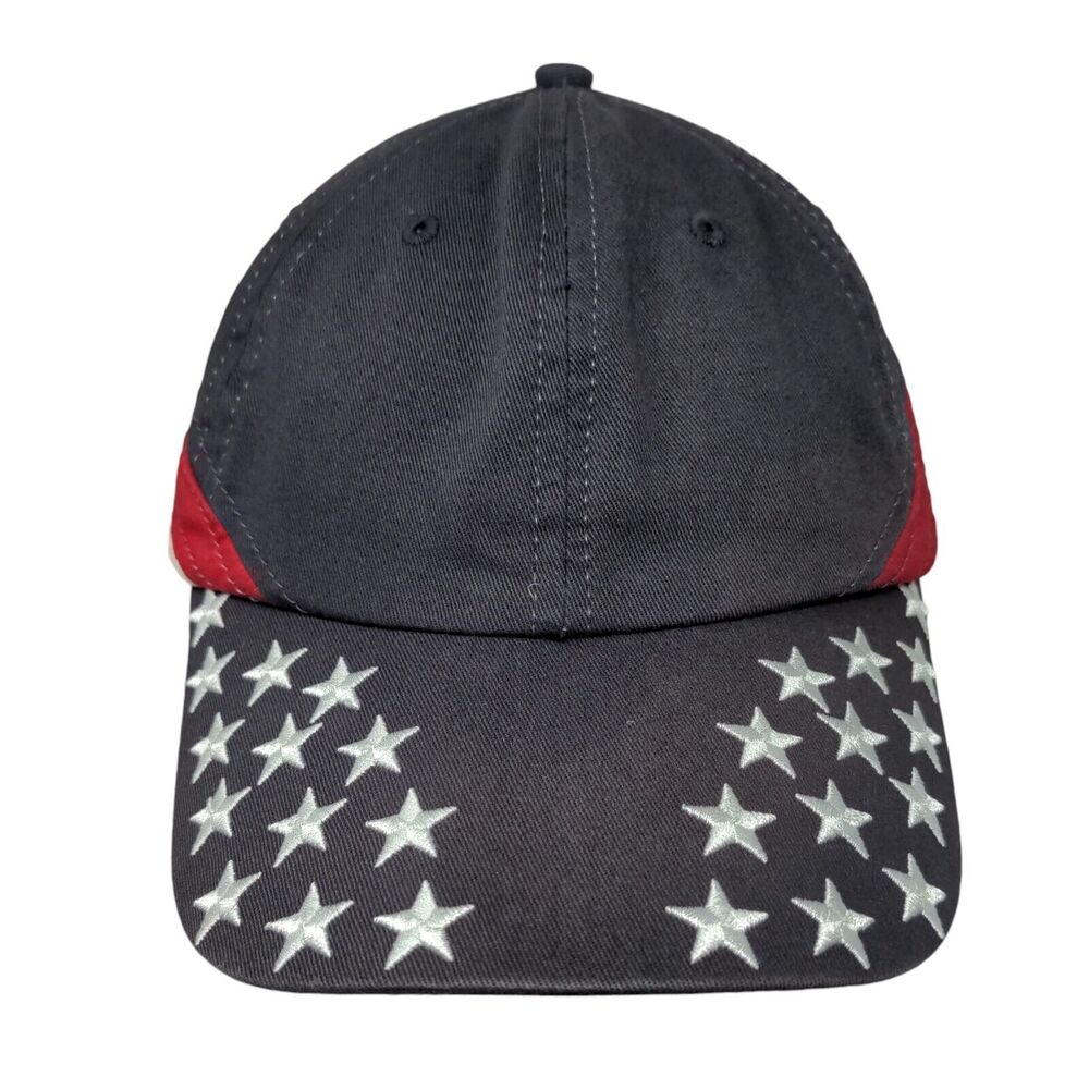 USA Flag Slideback Hat Multicolor OSFA Adjustable Embroidered HG